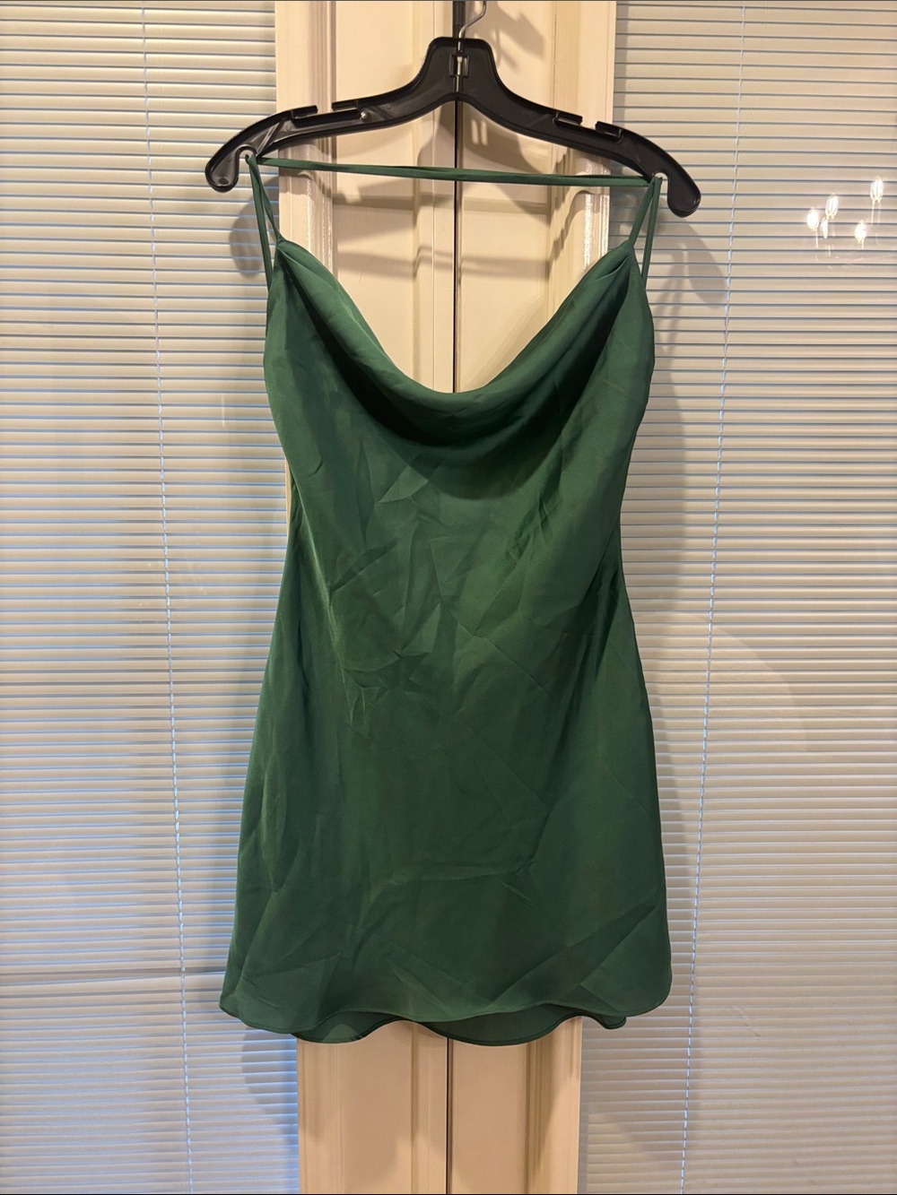 Lovers + Friends Emerald Green Cowl Neck Mini Slip Dress